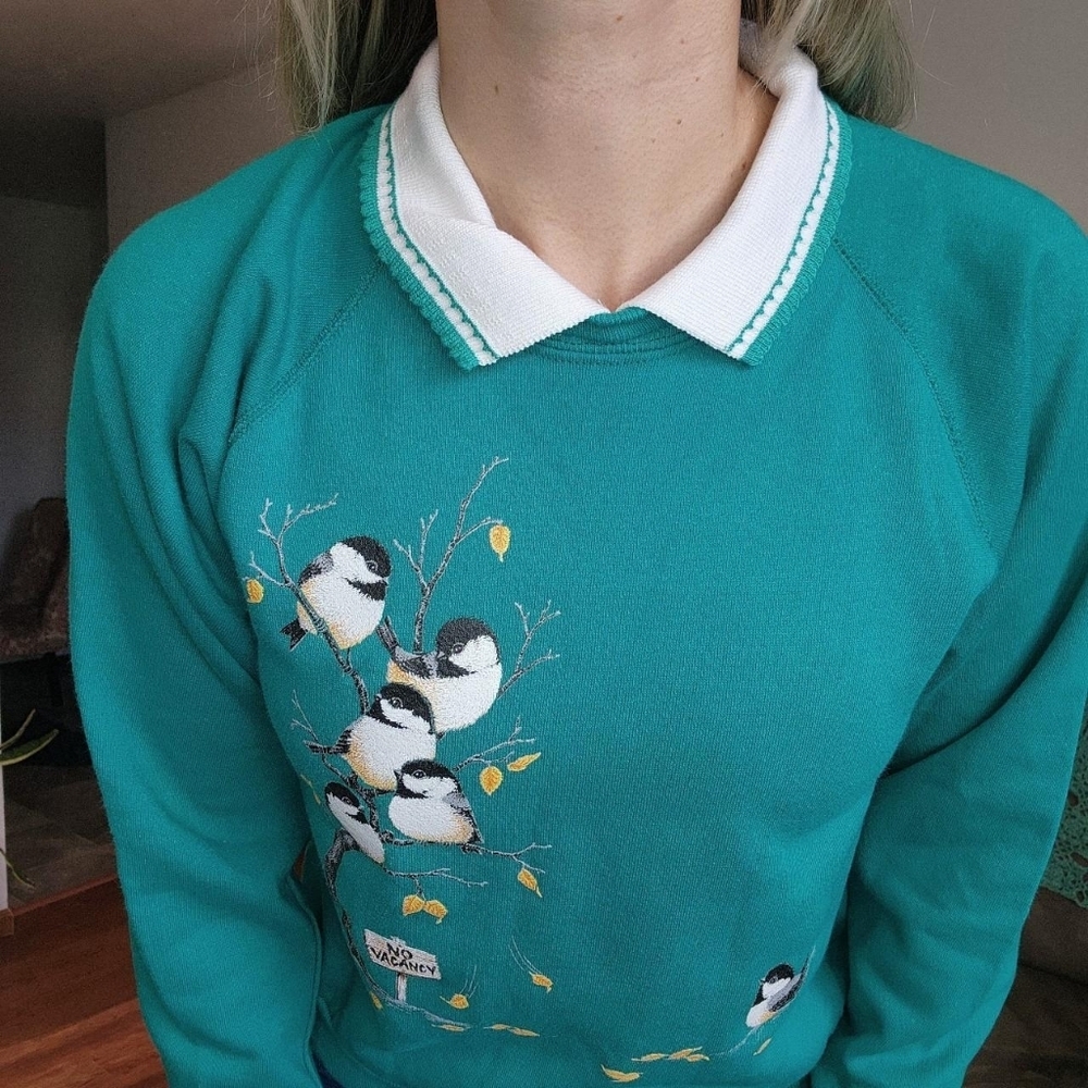 Morning Sun Vintage Collared Sweater size Small - Picture 7 of 7